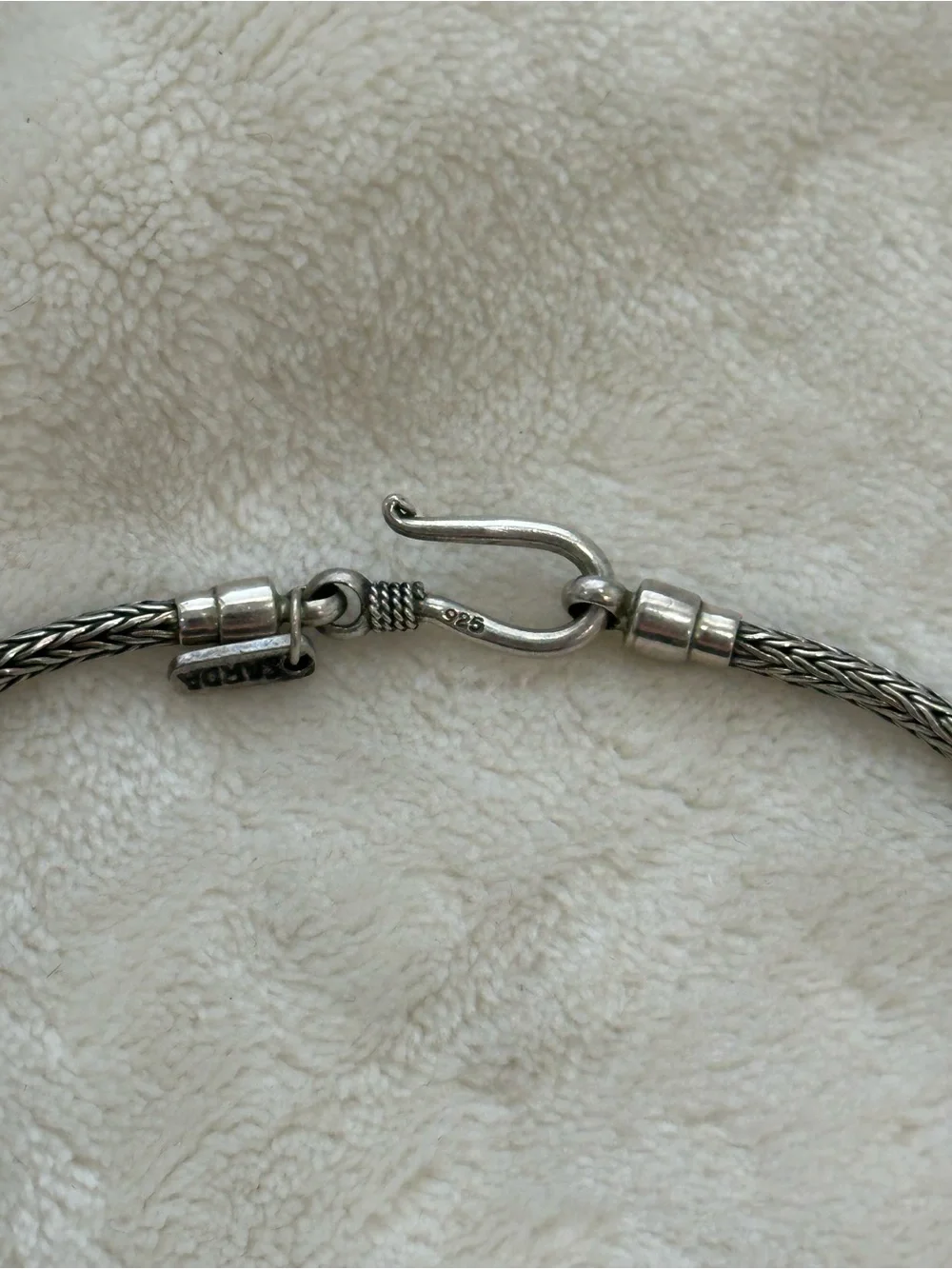 Braided Men’s Chain Necklace in Silver